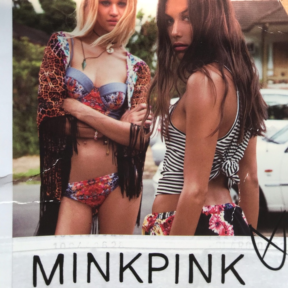 MinkPink  floral retro bikini bottom Medium NWT